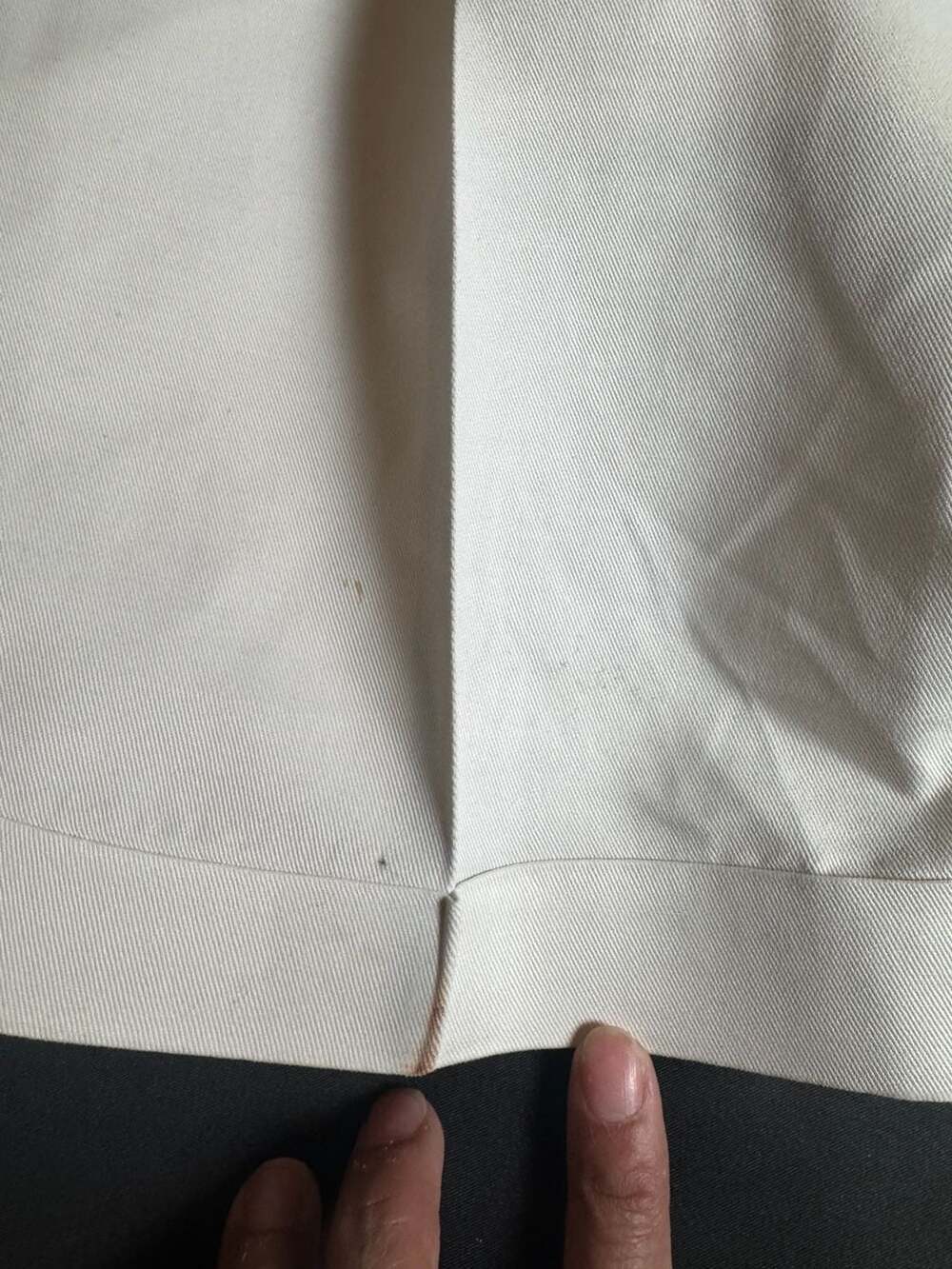 Vintage White Cotton Pleated Trousers 40x31 - Picture 5 of 8